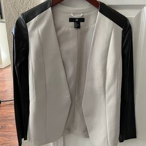 HM Faux Leather/cotton Jacket/Blazer US 4